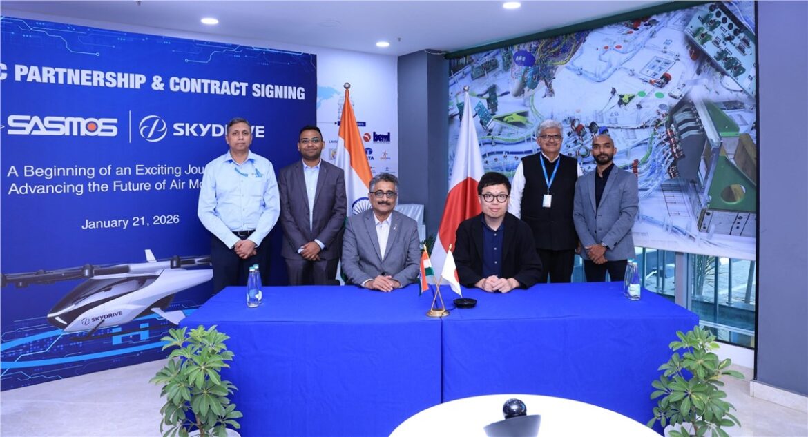 SkyDrive, SASMOS, EWIS, SD-05, eVTOL, Tomohiro Fukuzawa, HG Chandrashekar, electrical wiring interconnection system, certification support, Japan-India partnership