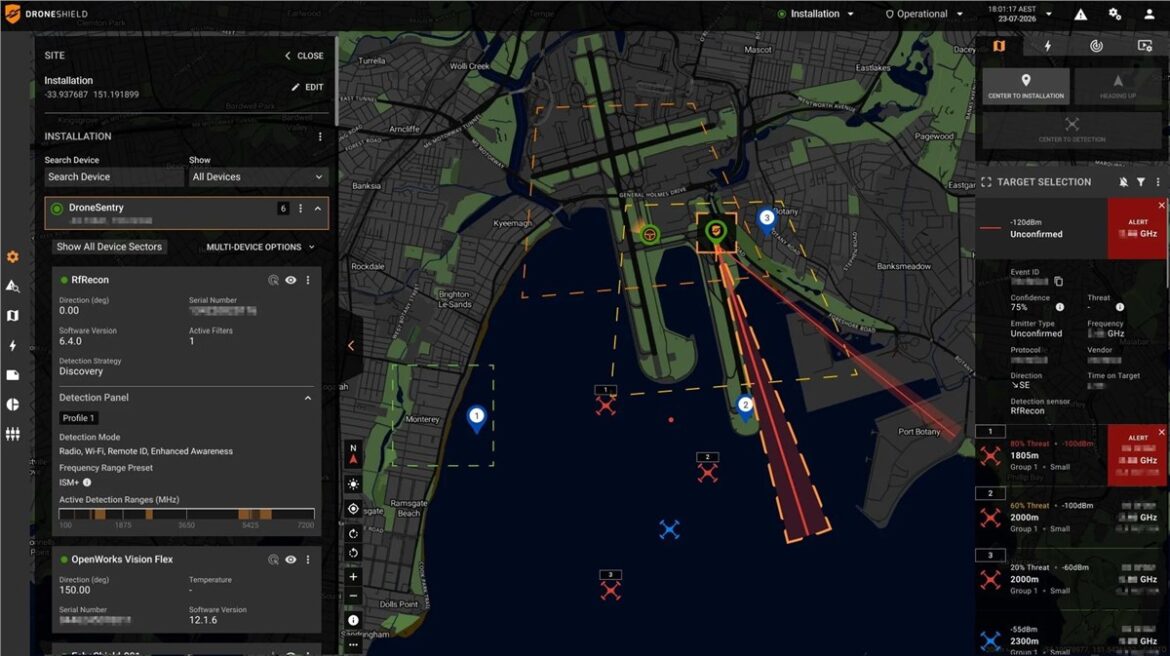 DroneShield, RfAI-3, RF intelligence, wideband detection, counter-drone, emitter classification, situational awareness, Angus Bean, drone signatures, RF dataset