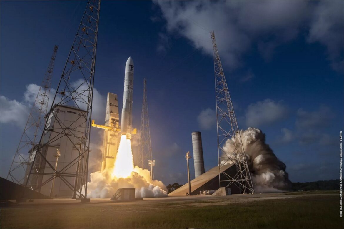 Arianespace, Ariane 6, MTG-I2, Meteosat Third Generation, EUMETSAT, geostationary transfer orbit, David Cavaillolès, Christophe Bruneau, Thales Alenia Space,